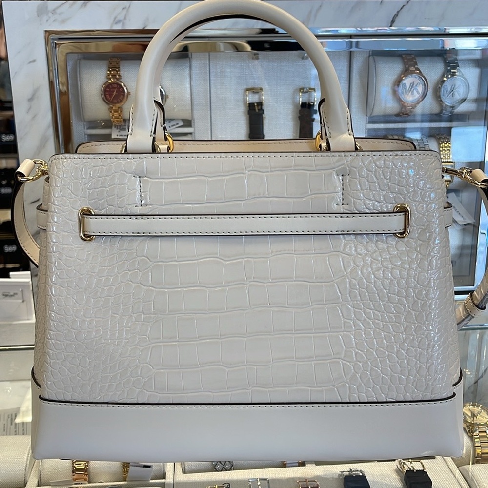 MICHAEL KORS
Reed Large Leather Belted Satchel Crossbody Handbag Center Zip - Picture 13 of 16